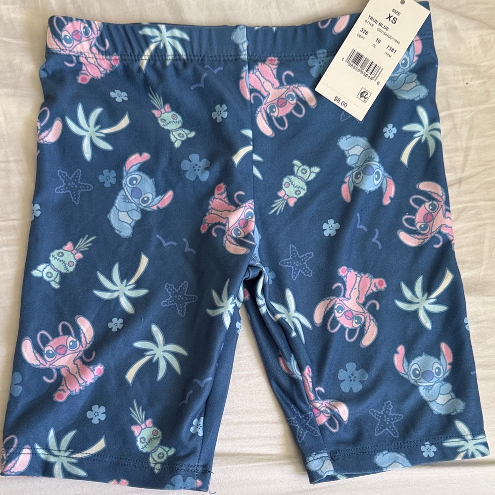 Disney Stitch Blue and White Shorts